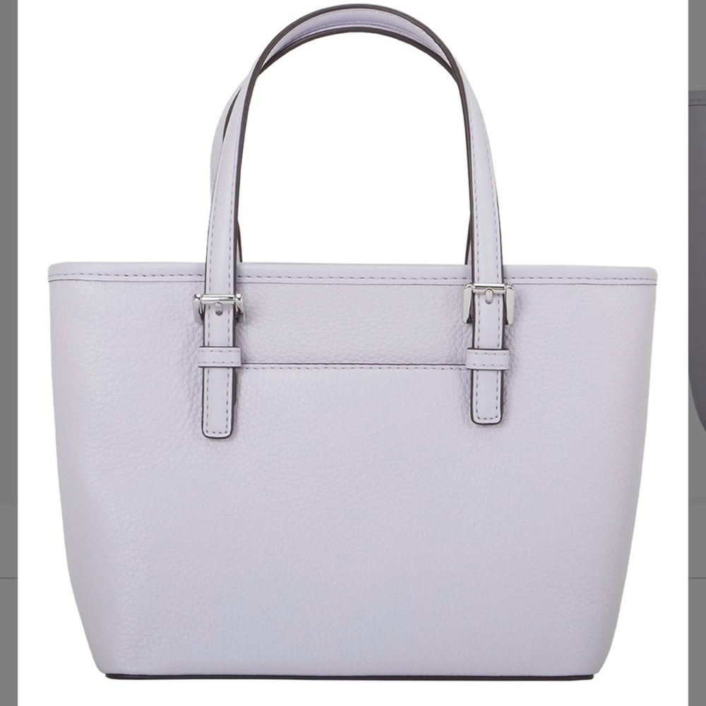 Lavender Mist Jet Set Travel Extra-Small Leather Satchel